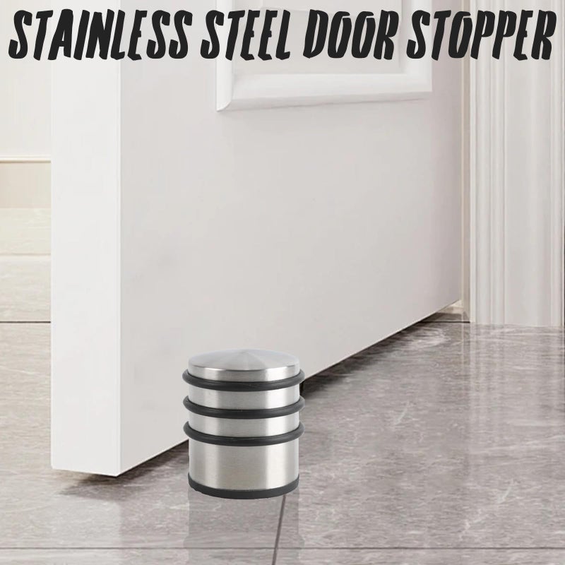 MEKBOK Heavy Duty Floor Door Stopper No Drill, Door Stops, Rubber Door Stopper Wedgeï¼Œwith Anti-Skid Rubber - Contemporary Decorative Safety Door Wedge for Home Office Commercial Industrial - Image 3